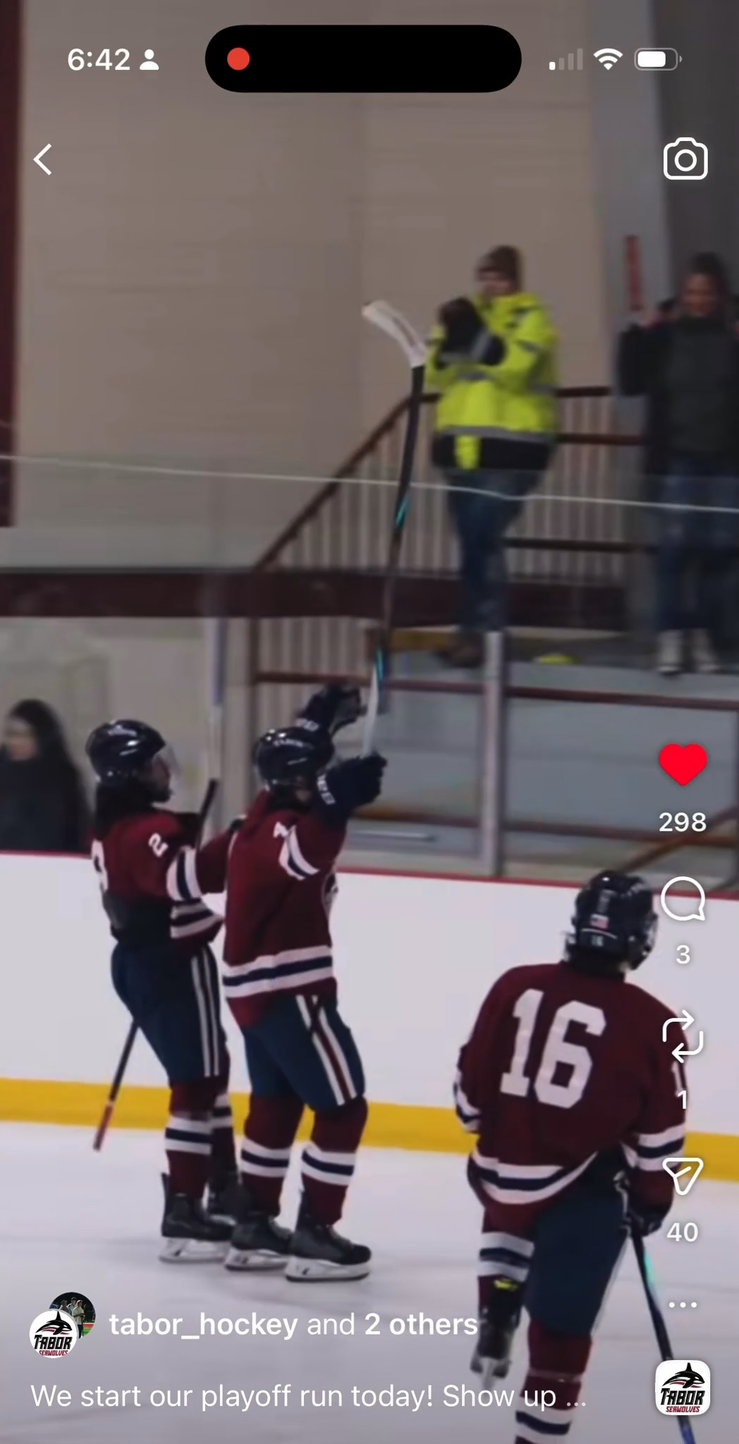 Goal 1 of Ares Miller’s hat trick vs Nobles. Assist from Liam Kaliher. IG: nachan_media