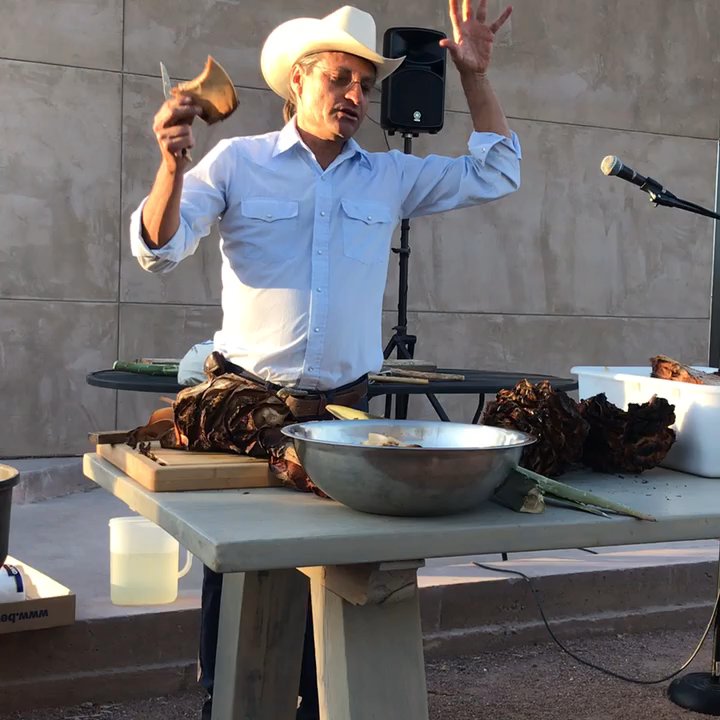 Agave Fest - Jesus Garcia of the Sonoran Desert Museum speaking of roasting agave - Festivals Near Me - Tucson, Arizona