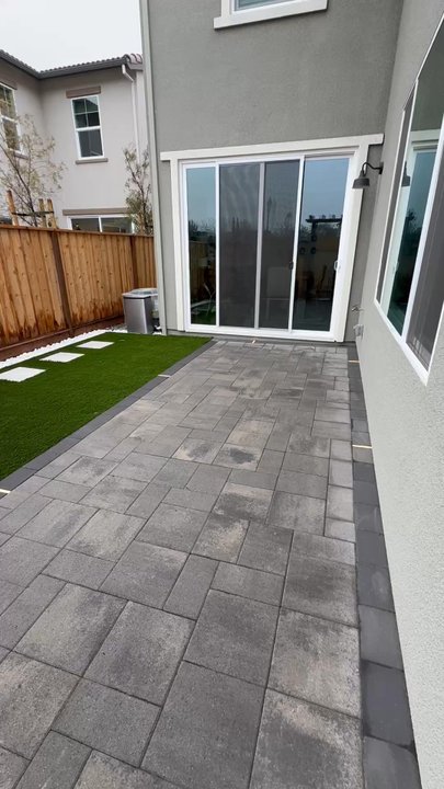 California Landscape Supply - Belgard pavers with lights and black border, - Building Supplies Near Me - Ceres, California