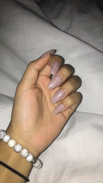 Cosmo Nail Bar - nude with some sparkle - Nail Salons Near Me - Brea, California