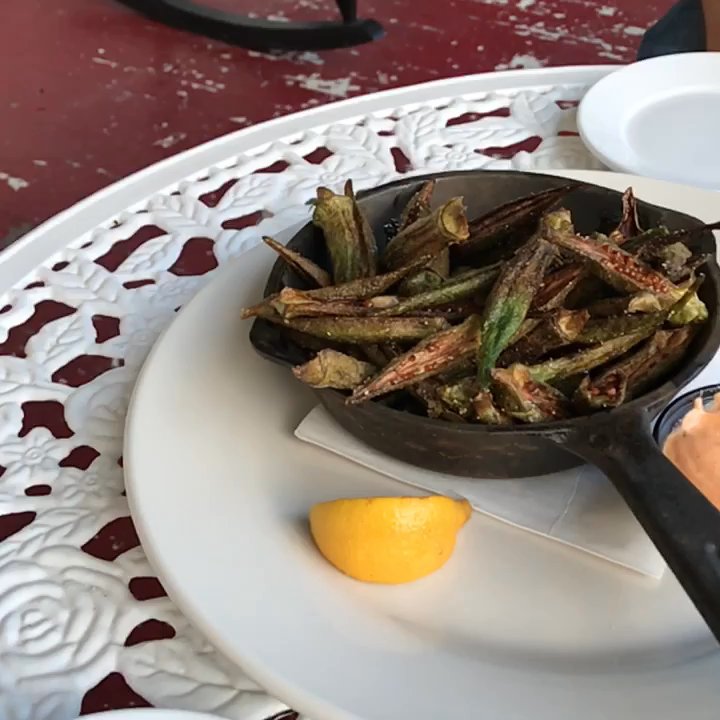 Over Yonder - Roasted okra will rock your boat! - Southern Near Me - Sugar Grove, North Carolina