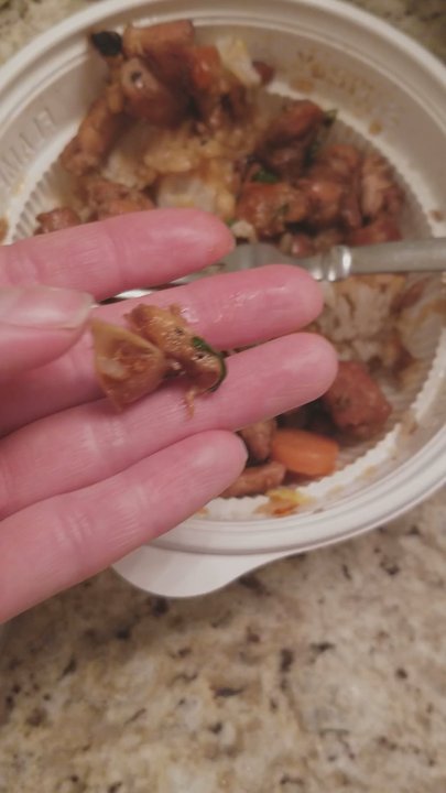 Flame Broiler - Dangerously sharp bone shard in my meal - Fast Food Near Me - Tustin, California