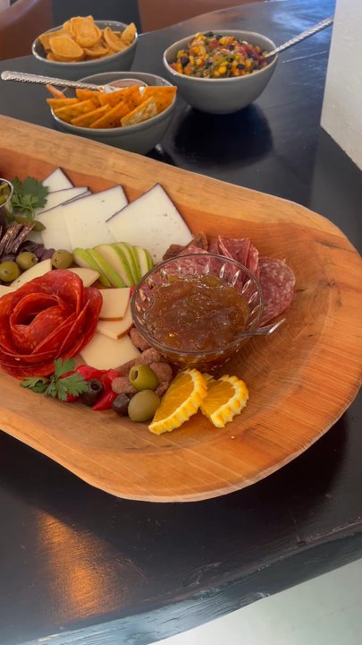 Ranch Brand Wine & Spirits - The charcuterie board is everything! Pair it with a flash of Axis Jack Montepulciano. Perfection. - Wine Tasting Room Near Me - Wimberley, Texas