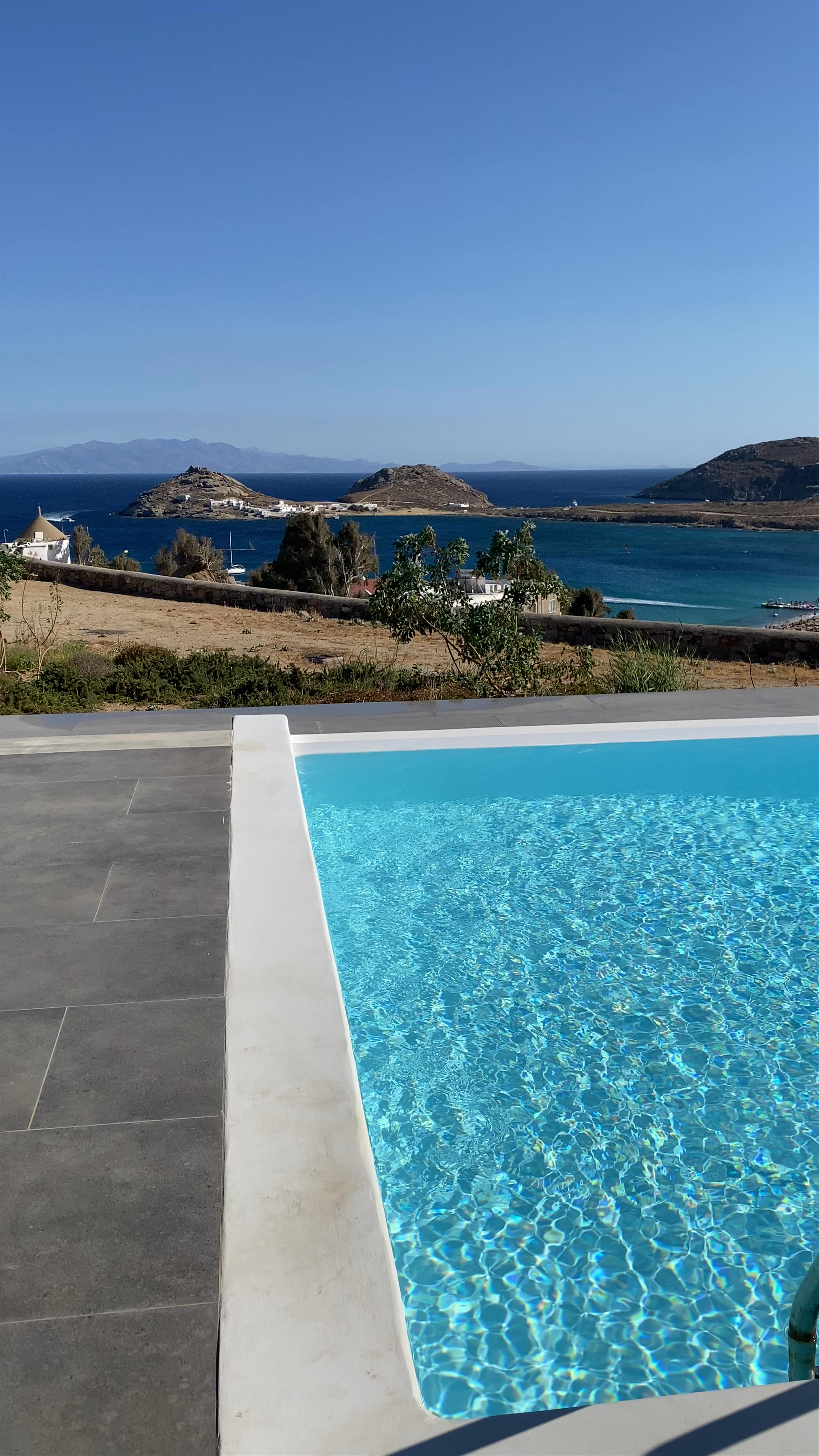 Villa Angelika / Pink Pelican: Serene Poolside Views in Kalafati, Mikonos