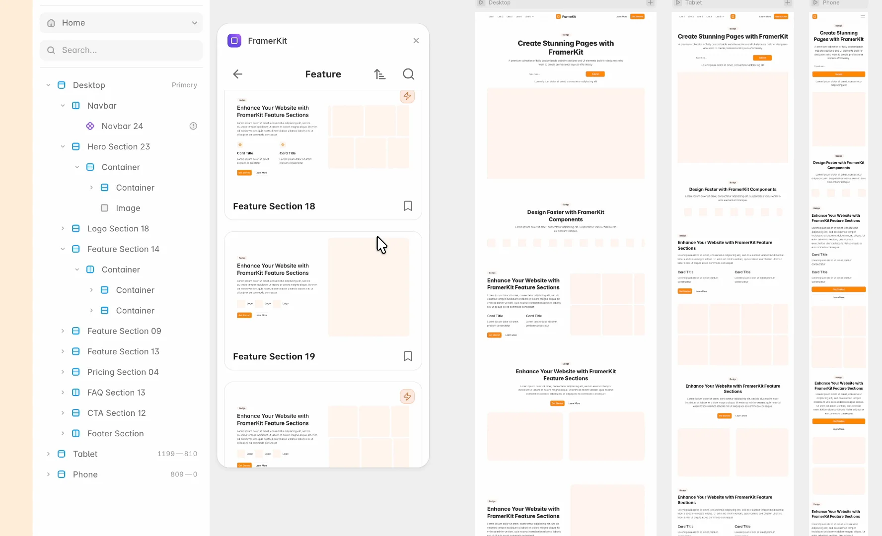 🧩 Swapping SectionsTook a ready template and started swapping sections. Added a new one from the plugin, removed the old one. Then again with the next block.The new sections pick up the same colors and text styles as the rest of the page, so nothing looks out of place.Like rearranging blocks, not redesigning the page 🙂