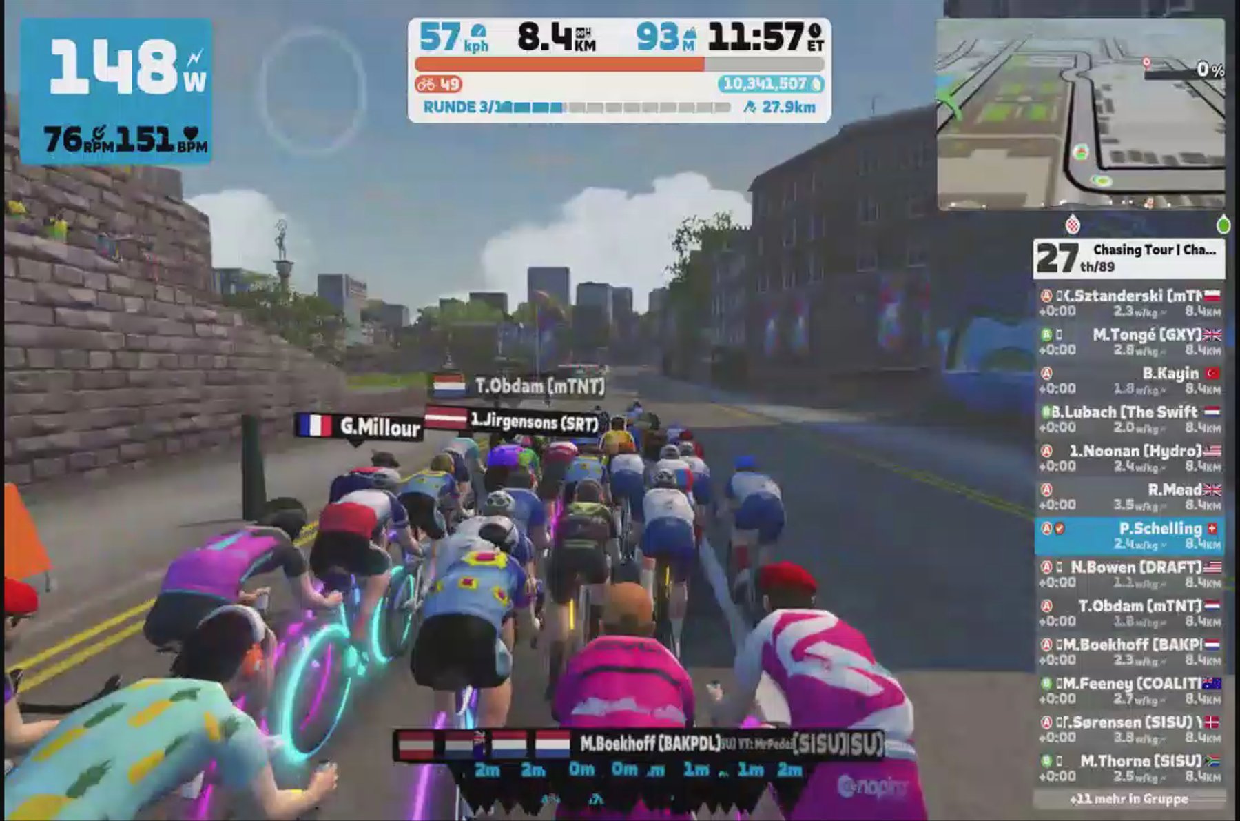 Zwift - Race: Chasing Tour | Chasing Wallonne (A) on Glasgow Crit Circuit in Scotland