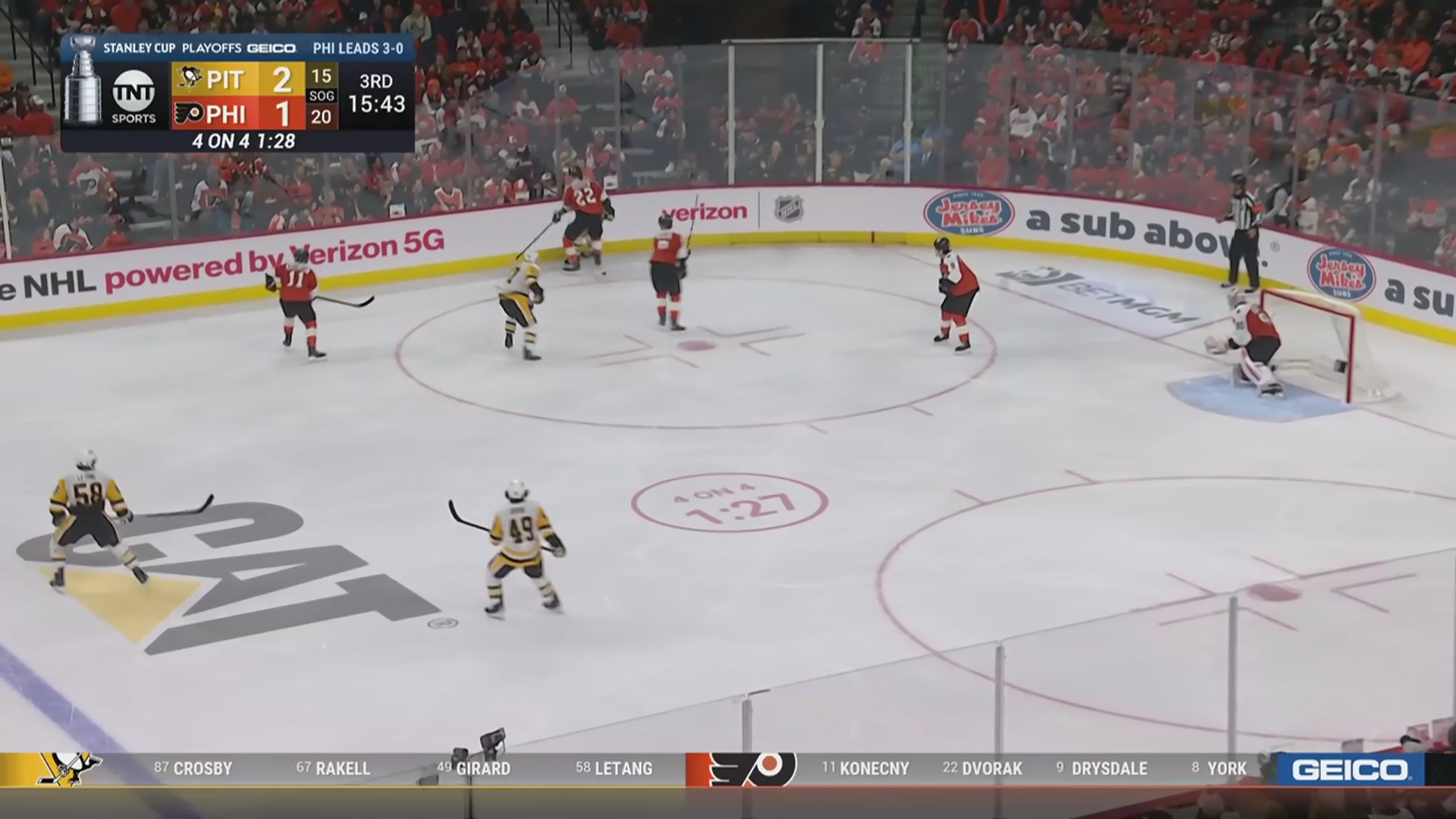 Crosby and Letang Team Up to Keep Penguins Alive in Game 4 · Apr. 25, 2026