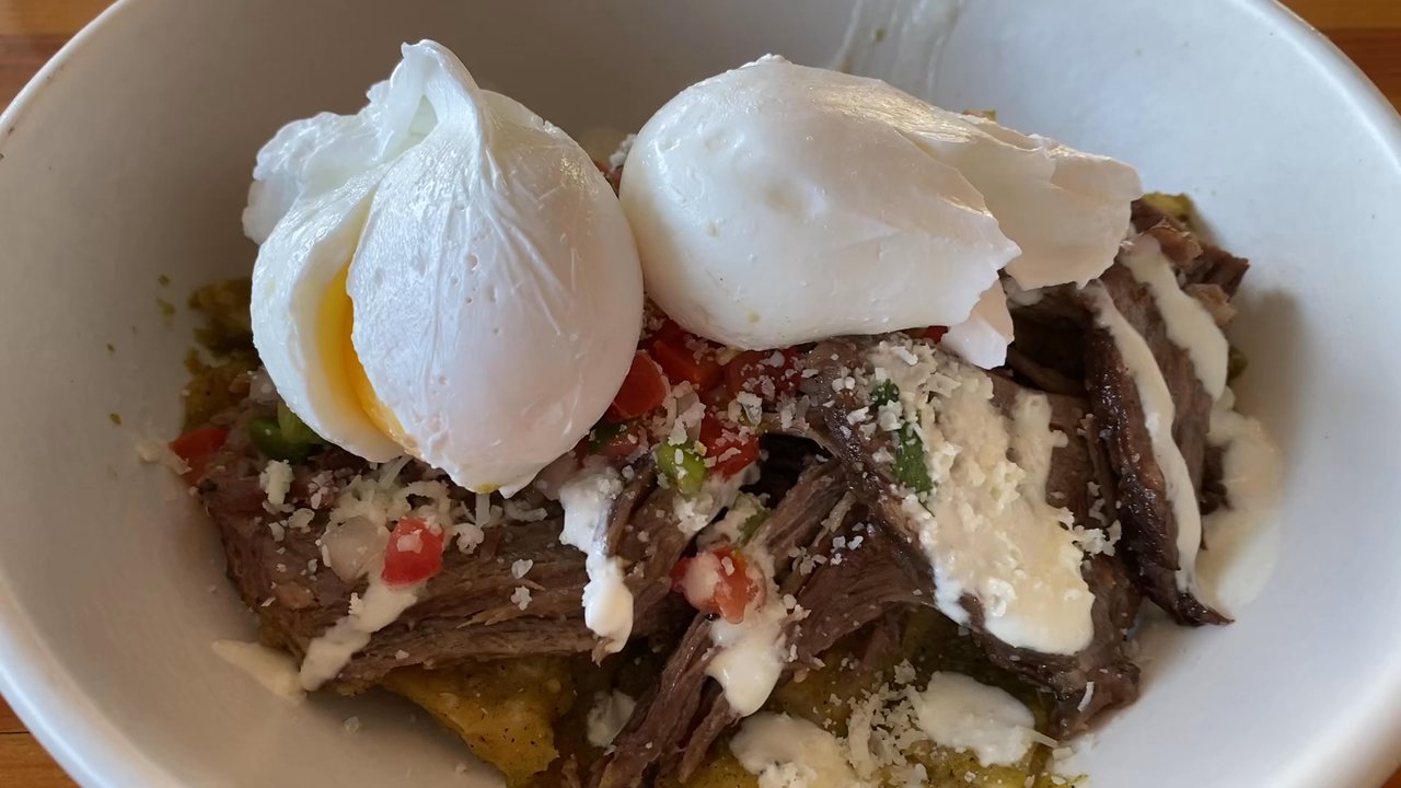 Welcome Diner - Poached Eggs with the Short Rib Chilaquiles - Diners Near Me - Tucson, Arizona