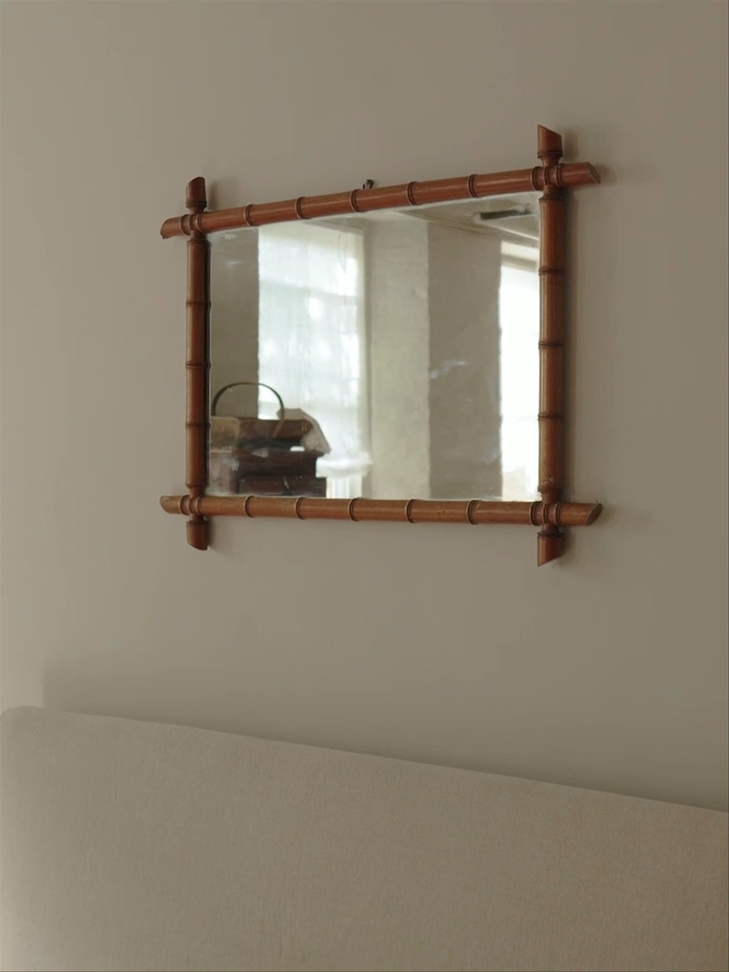Faux Bamboo Mirror