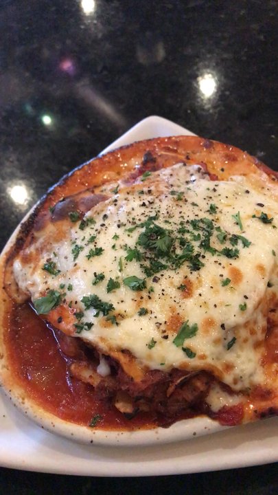 Cafe Borgia - Came out still sizzling (tomato paste base) - Italian Near Me - Munster, Indiana