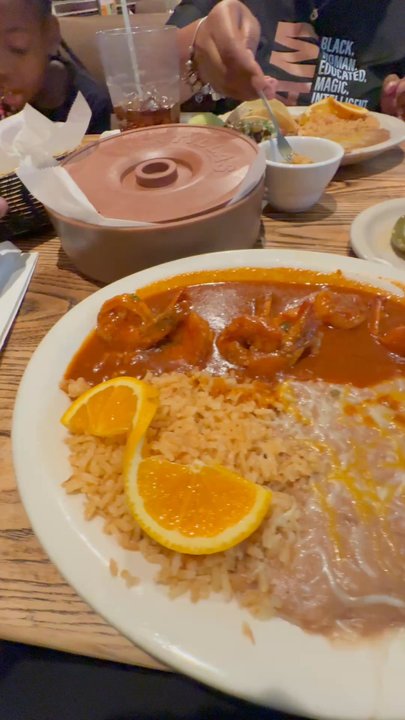 Jorge's El Tapatio - Diablo shrimp, rice and beans - Mexican Near Me - Tracy, California