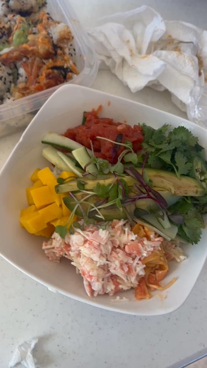 Crafted Kravings - The chef used the leftovers to make poke bowls for lunch the next day! - Personal Chefs Near Me - La Quinta, California