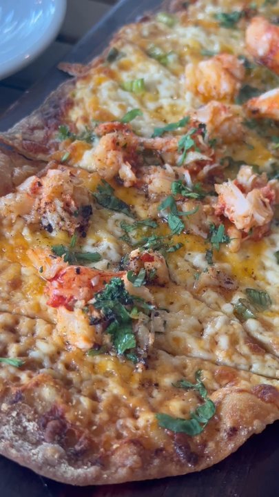Pinstripes - Lobster flatbread - Bowling Near Me - Oak Brook, Illinois