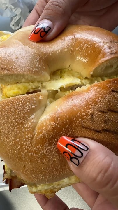 Cafe Fresh Bagel - Ham and cheese breakfast bagel - Bagels Near Me - Dedham, Massachusetts