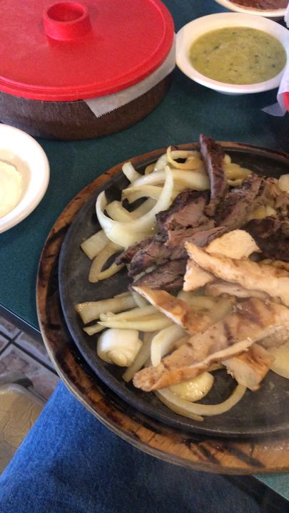 Mi Rancho Mexican Restaurant - My fajitas I ordered for lunch. Yumm!! - Mexican Near Me - Groesbeck, Texas