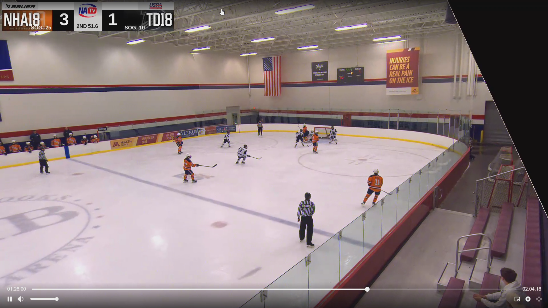 Power play goal versus Dallas - U18