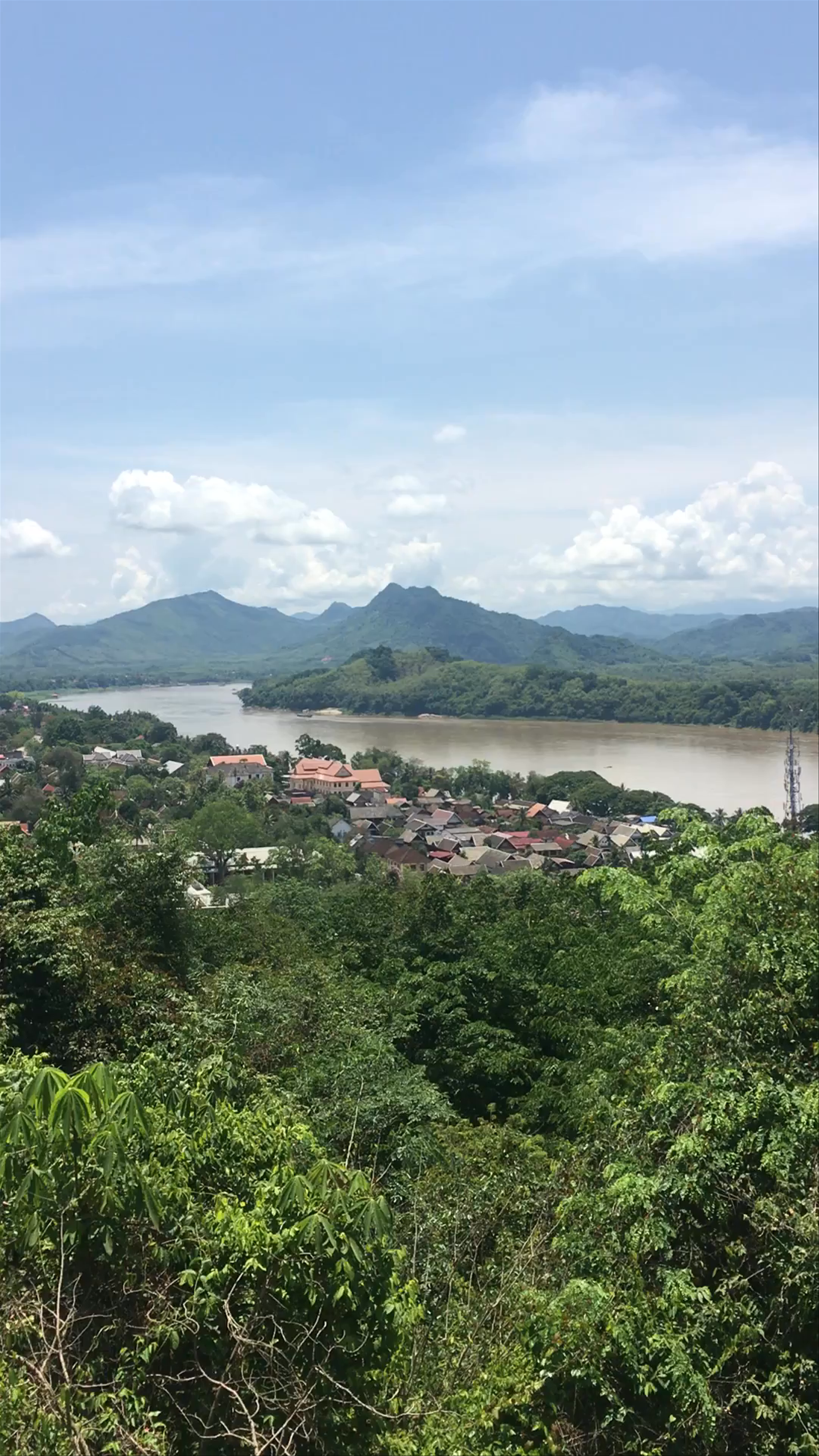 Panoramic Views from Phousi Hill Over Luang Prabang, Laos