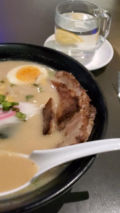 NUDO - Tonkotsu Ramen video. The chashu was hard and I left most of it uneaten. - Asian Fusion Near Me - Spokane, Washington