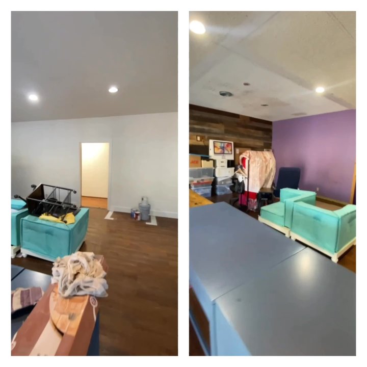 Hurtado Painting - Complete Office Remodel , Popcorn Removal , Re Texture , Demo Closet , Trim Replacement and Painting - Painters Near Me