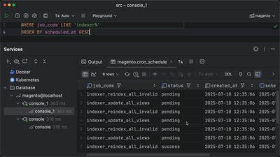 Execute jobs with cron groups in Magento