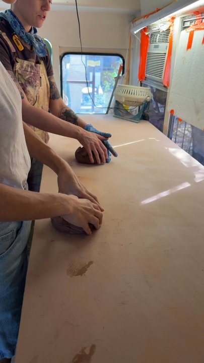 Tucson Clay Co-op - Prepping the clay - Art Galleries Near Me - Tucson, Arizona