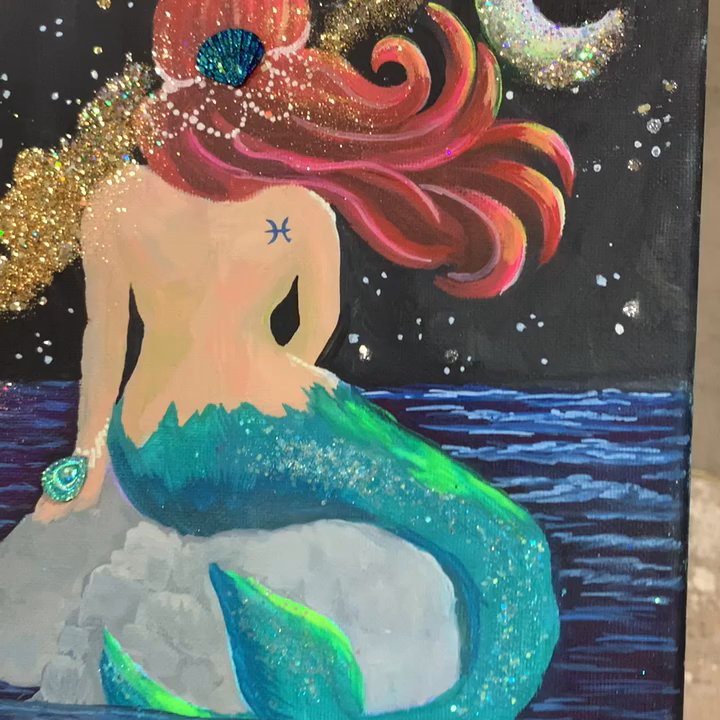Fantasy Faces - Teachers work show the glitter mermaid - Face Painting Near Me