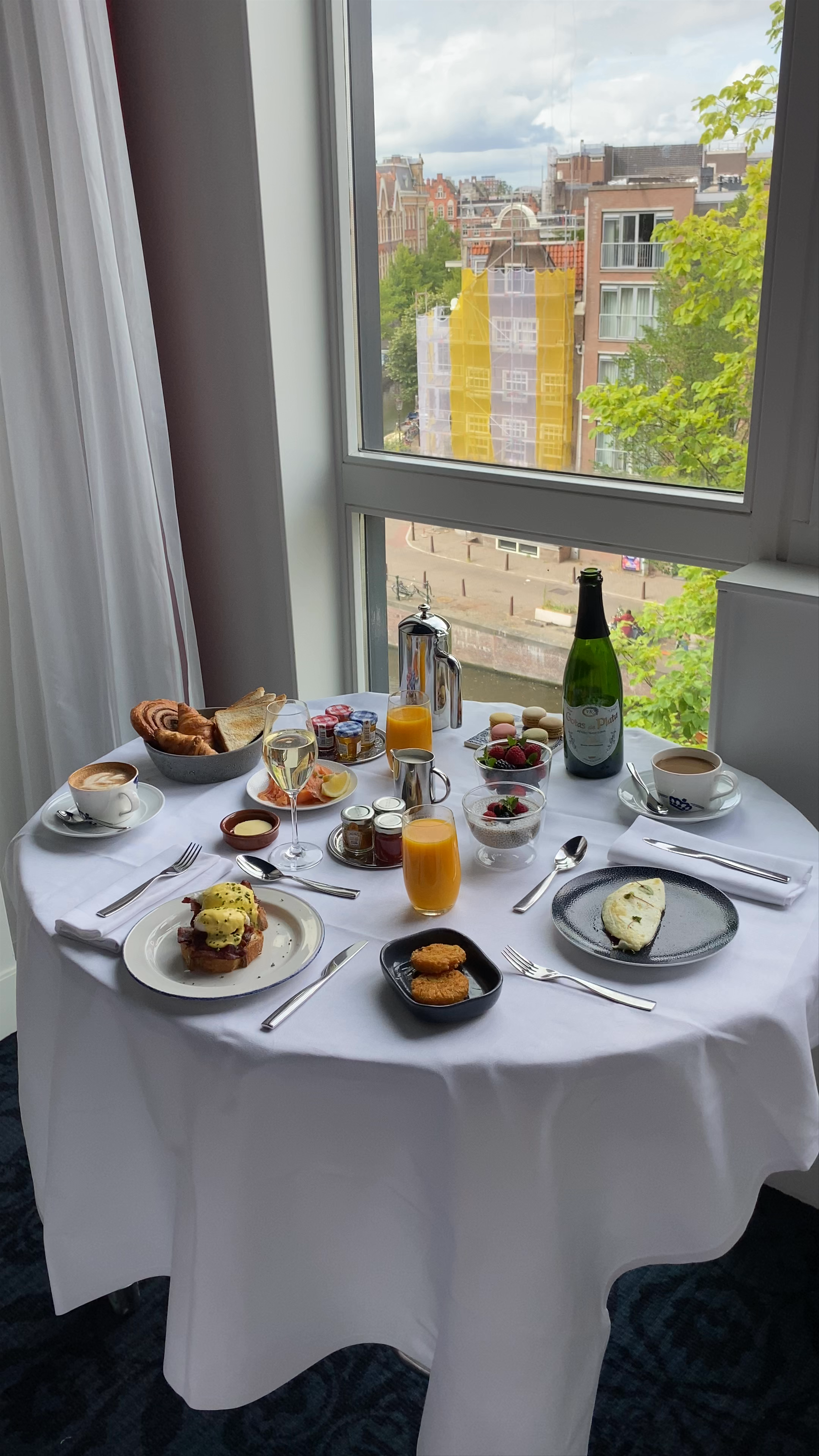 Luxurious Breakfast with Canal View at Andaz Amsterdam Prinsengracht