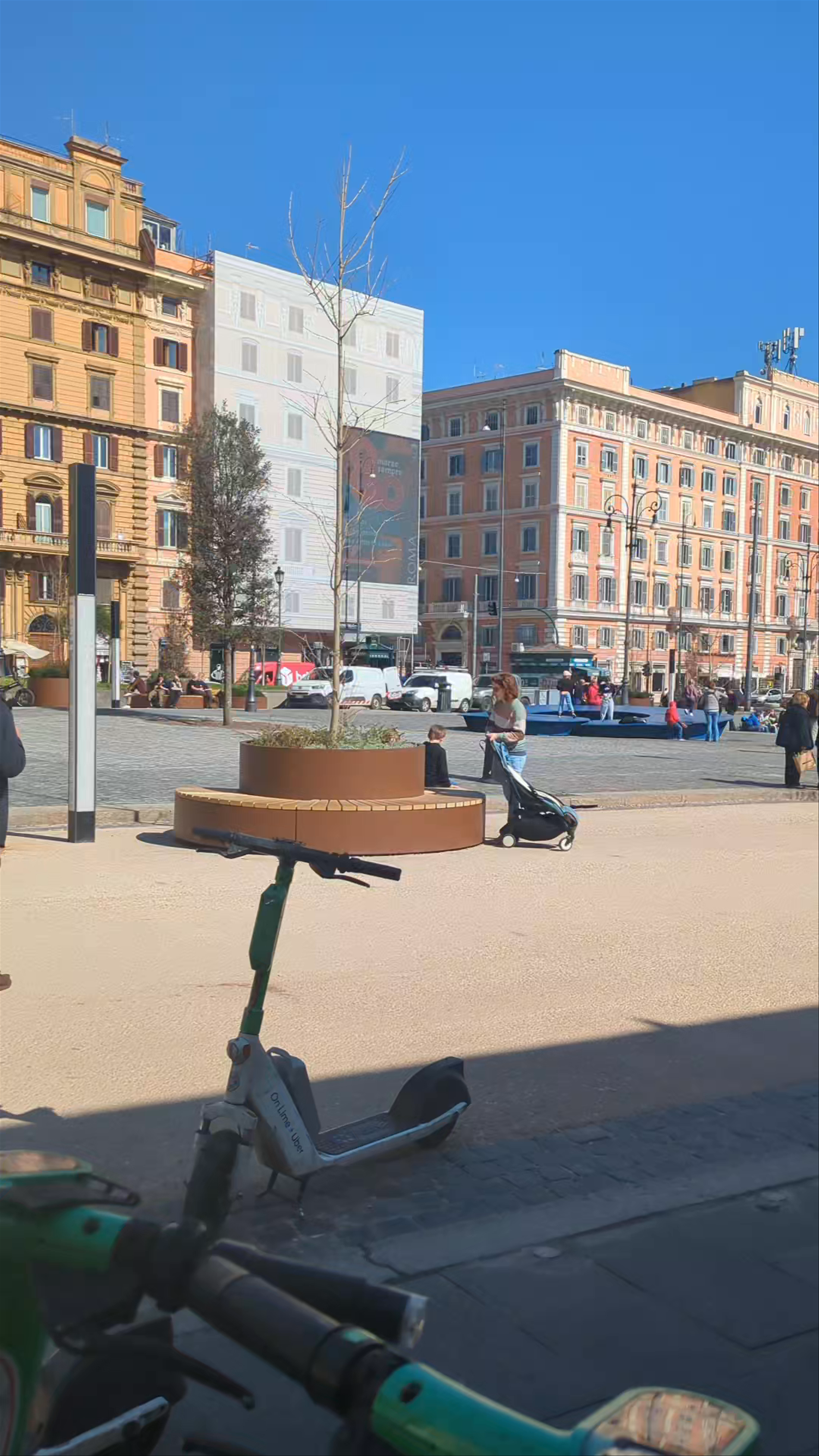 Sunny Stroll at Piazza del Risorgimento, Rome