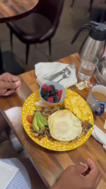 Honey Berry Pancakes and Cafe - The loaded table (lol) - Pancakes Near Me - Richardson, Texas