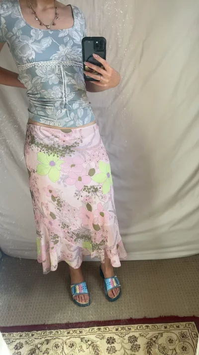Y2K Fairy Asymmetrical Midi Skirt