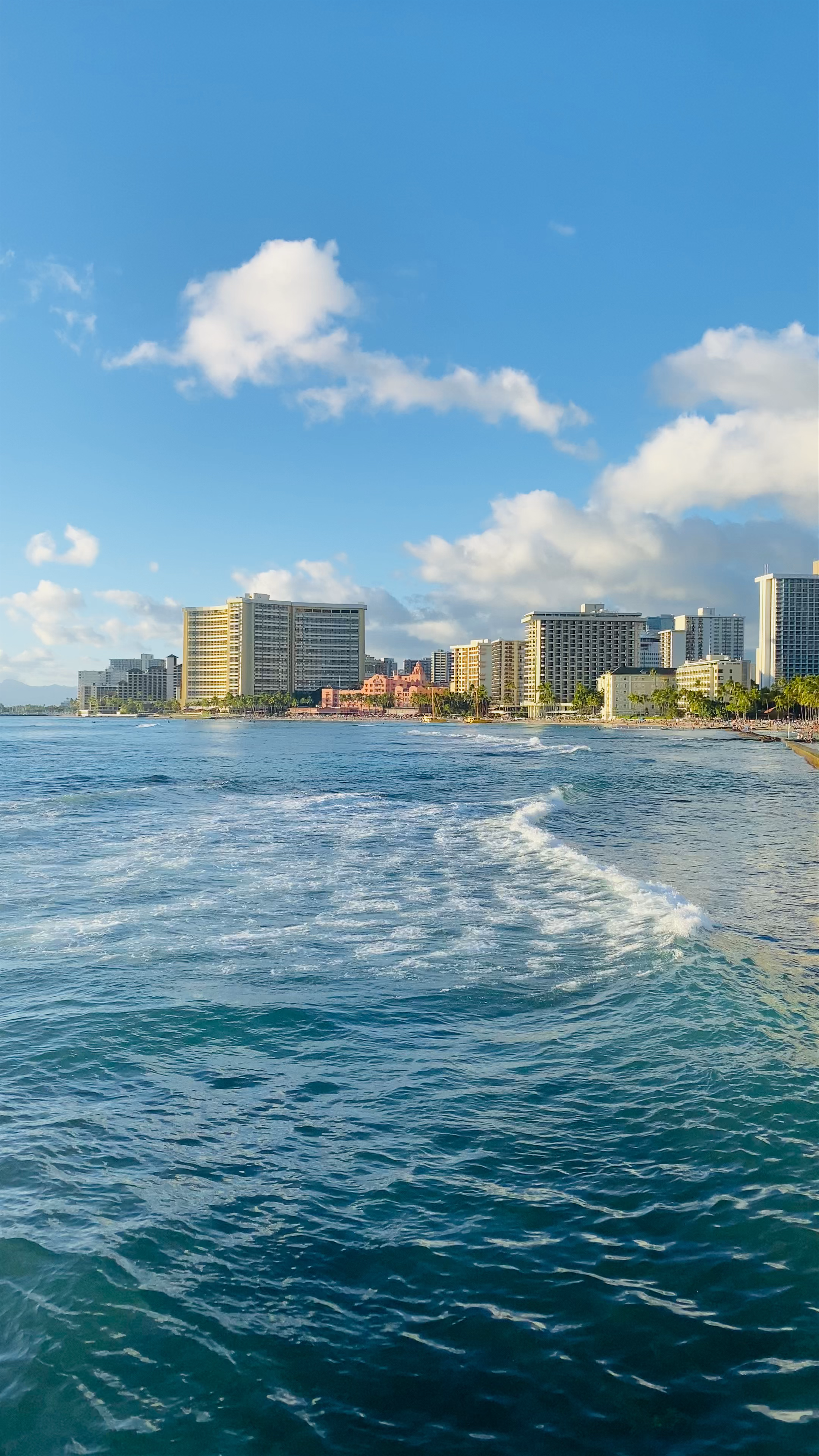Sunlit Serenity at Waikiki Wall, Honolulu