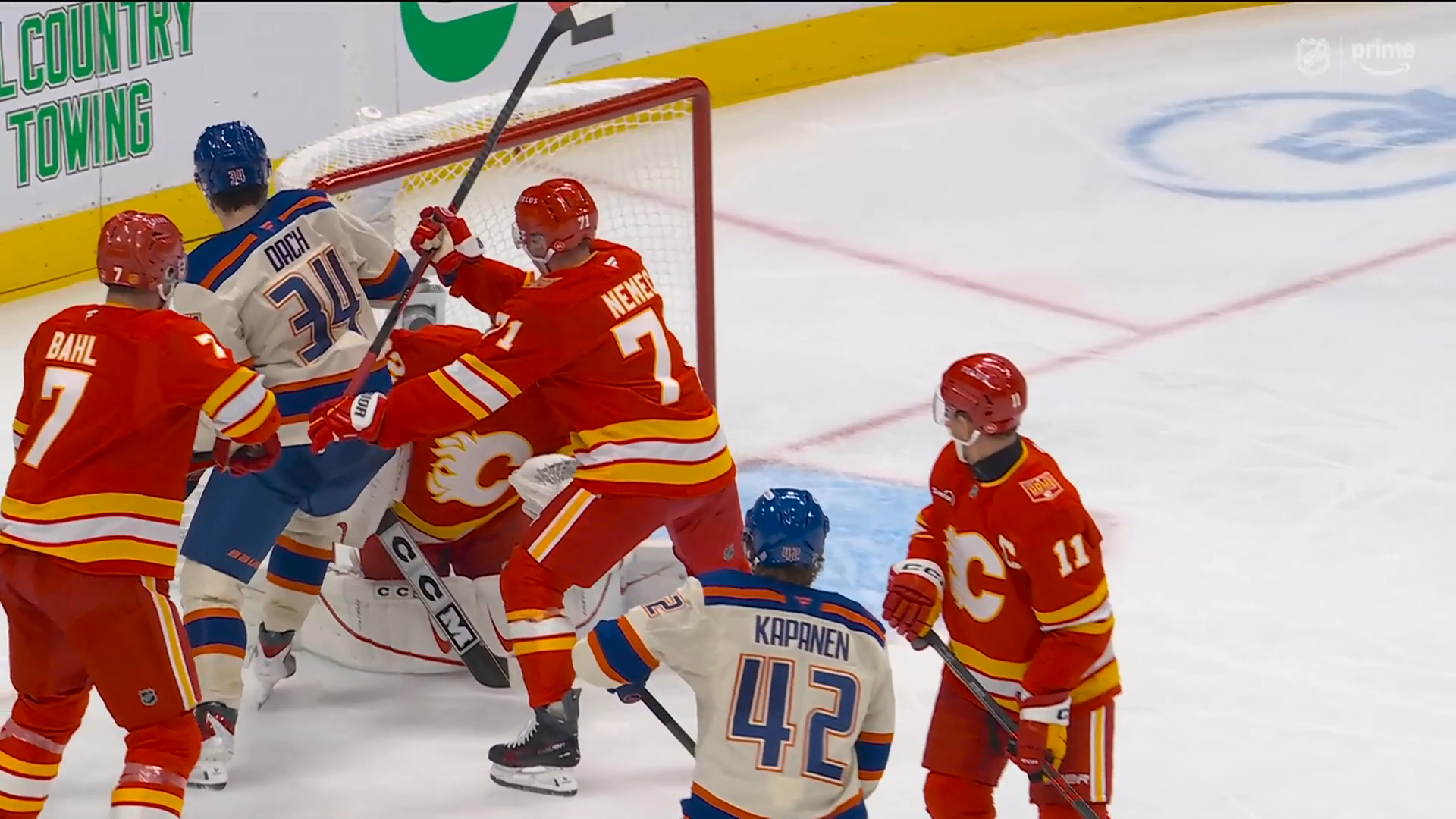 Oilers Strike Twice in 21 Seconds to Cool Off Flames · Oct. 28, 2026