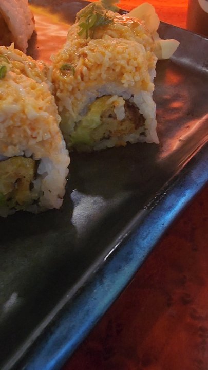 Hara Sushi - Close up of Amazing spider roll and Climax roll - Sushi Bars Near Me - Grapevine, Texas