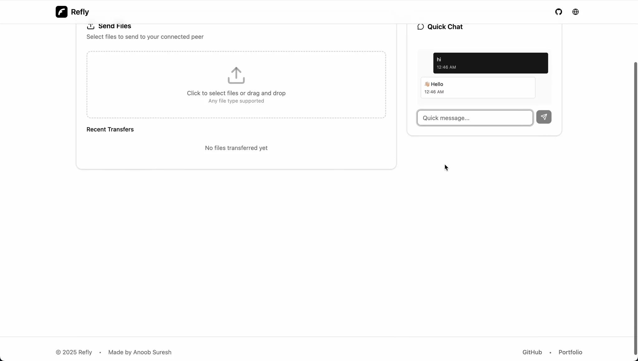 Refly - P2P File Transfer image 1