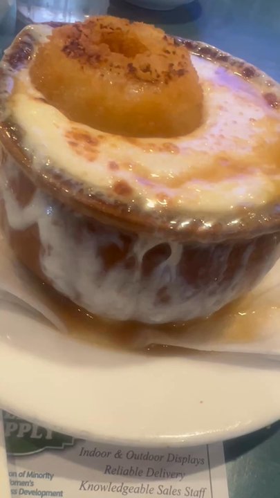 Olympic Diner - French French Onion Soup - Diners Near Me - Deer Park, New York