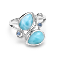 Lyric ring in sterling silver with larimar by marahlago