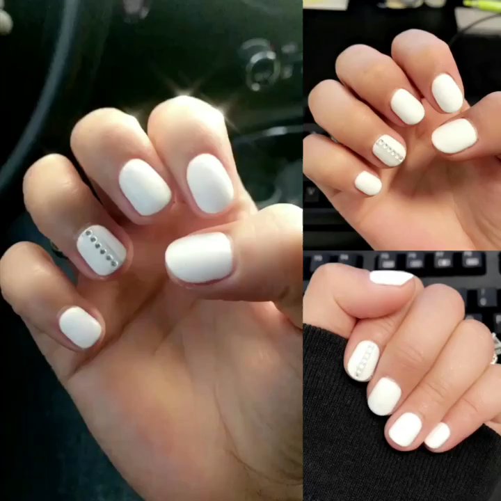 Pearl Nail Bar - #prettywhite #sparkles #nailsonfleek #nailsbychristine - Nail Salons Near Me - Denver, Colorado