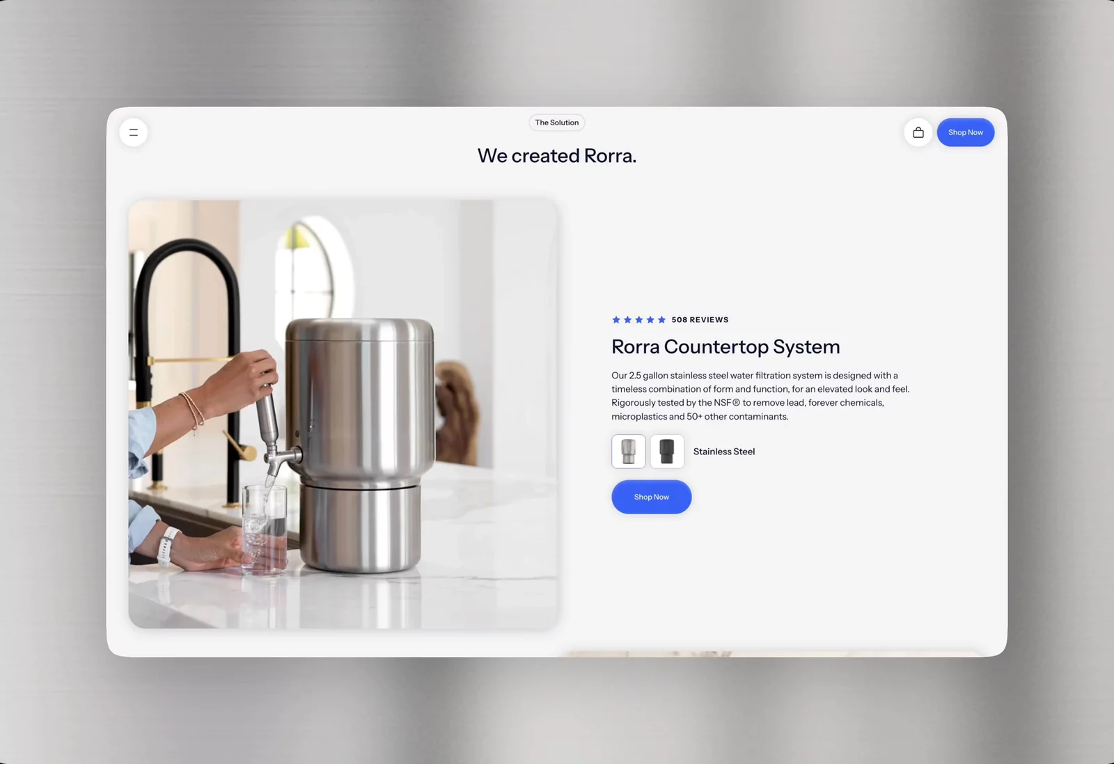 Our first and longest running website, Rorra.com is elevated, elegant, tells a compelling story, and has a calming sense of gravitas. We still maintain and manage it today.