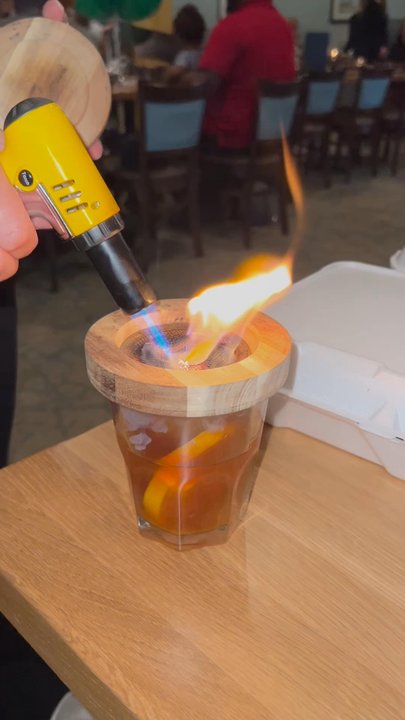 Fleming Mountain Grill - Smoked Old Fashioned - Steakhouses Near Me - Lynchburg, Virginia