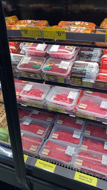 Dollar General - Beef, chicken, & pork meat section... - Discount Store Near Me - San Diego, Texas