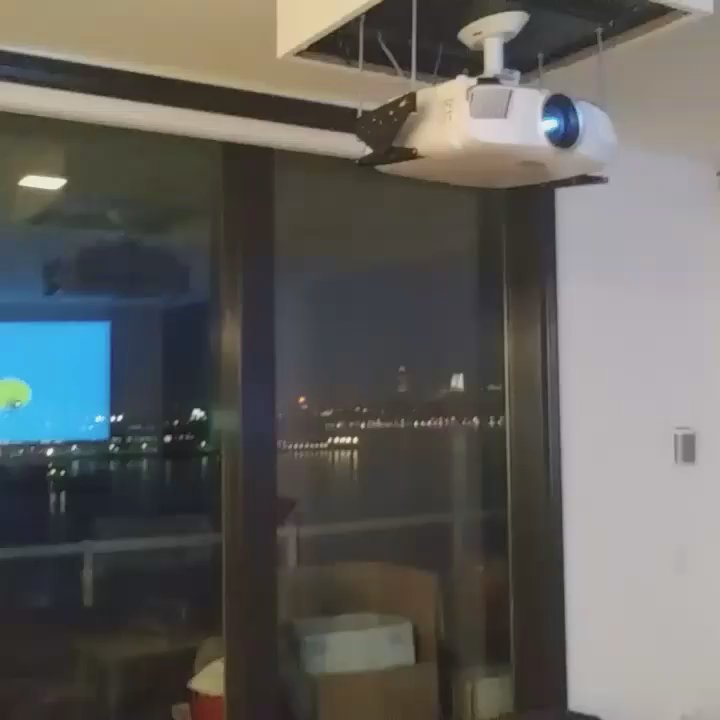 Quality A/V Installation - Epson Front Projector W/ mortorized lift - Security Systems Near Me