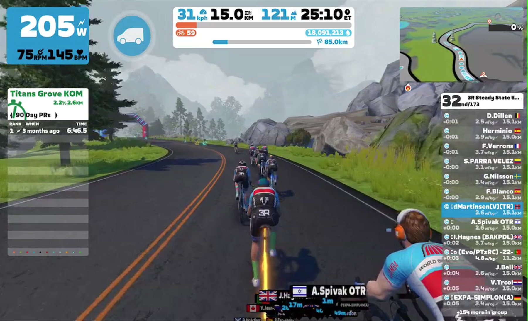 Zwift - Group Ride: 3R Steady State Endurance Ride (C) on Eastern Eight in Watopia