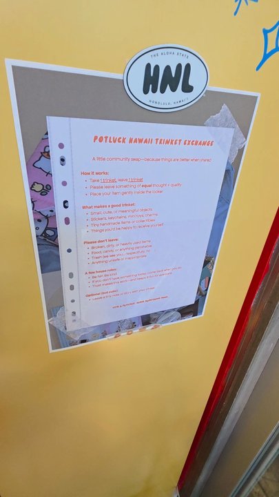 Potluck Hawaii - Trinket Locker Rules, please be respectful - Gift Shops Near Me - Honolulu, Hawaii