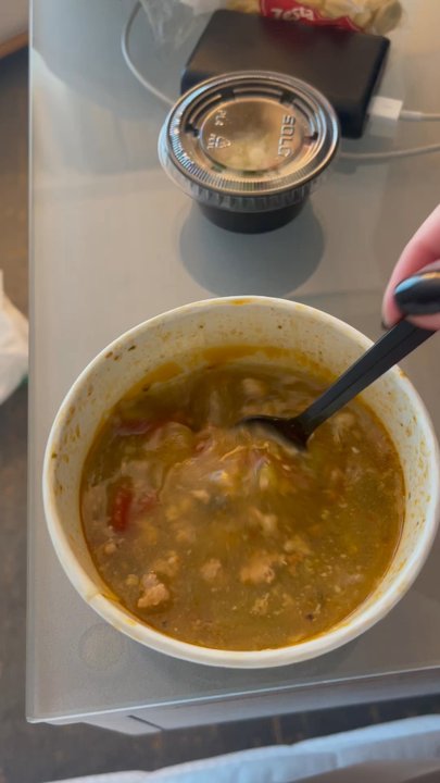 Grill & Vine - Watery "hearty green chili pork". - Salad Near Me - Denver, Colorado