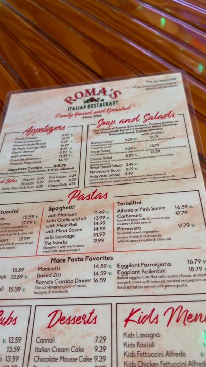 Roma's Italian Restaurant - The Colony - Pizza Near Me - The Colony, Texas
