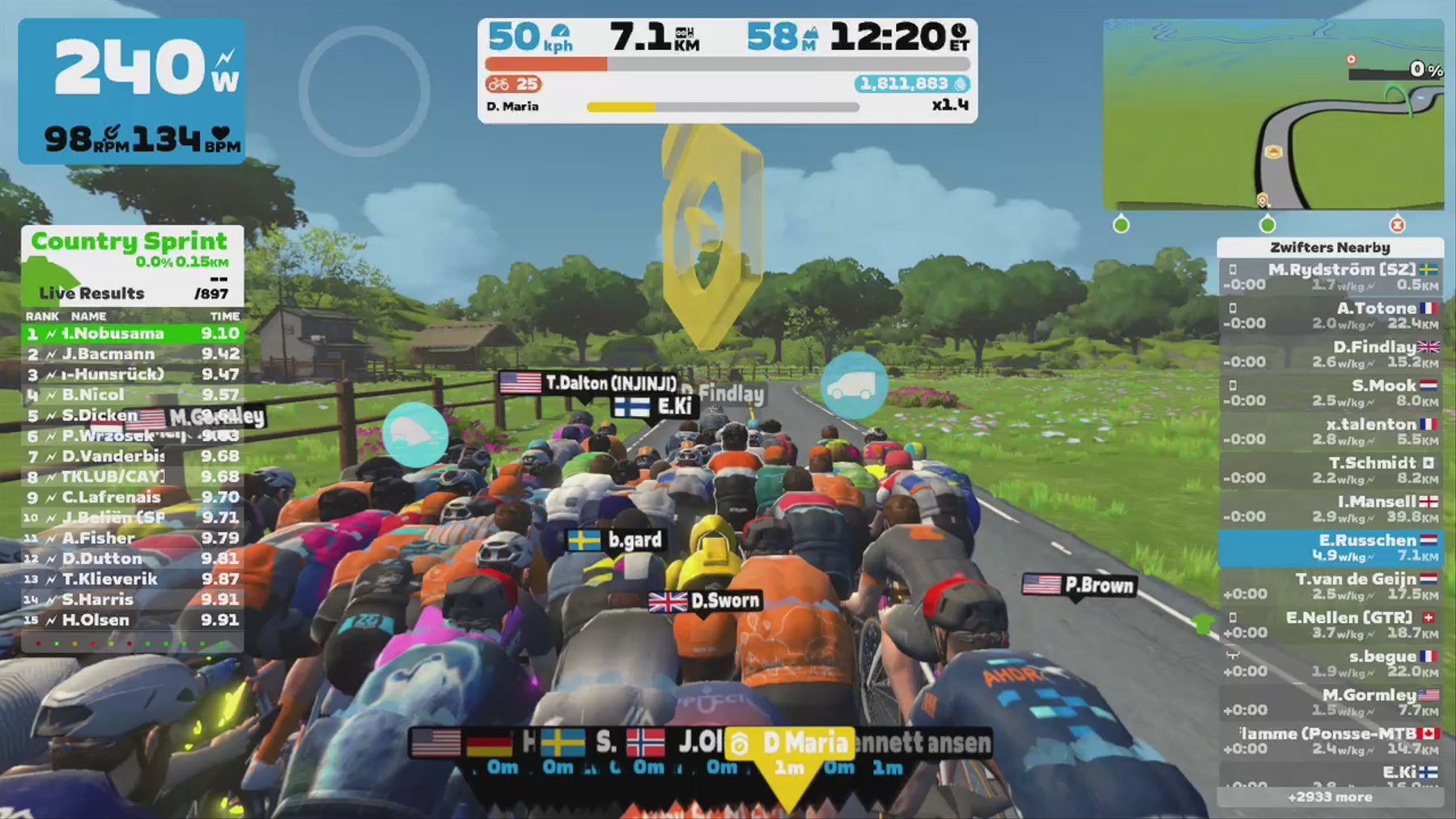 Zwift - Pacer Group Ride: Makuri 40 in Makuri Islands with Maria