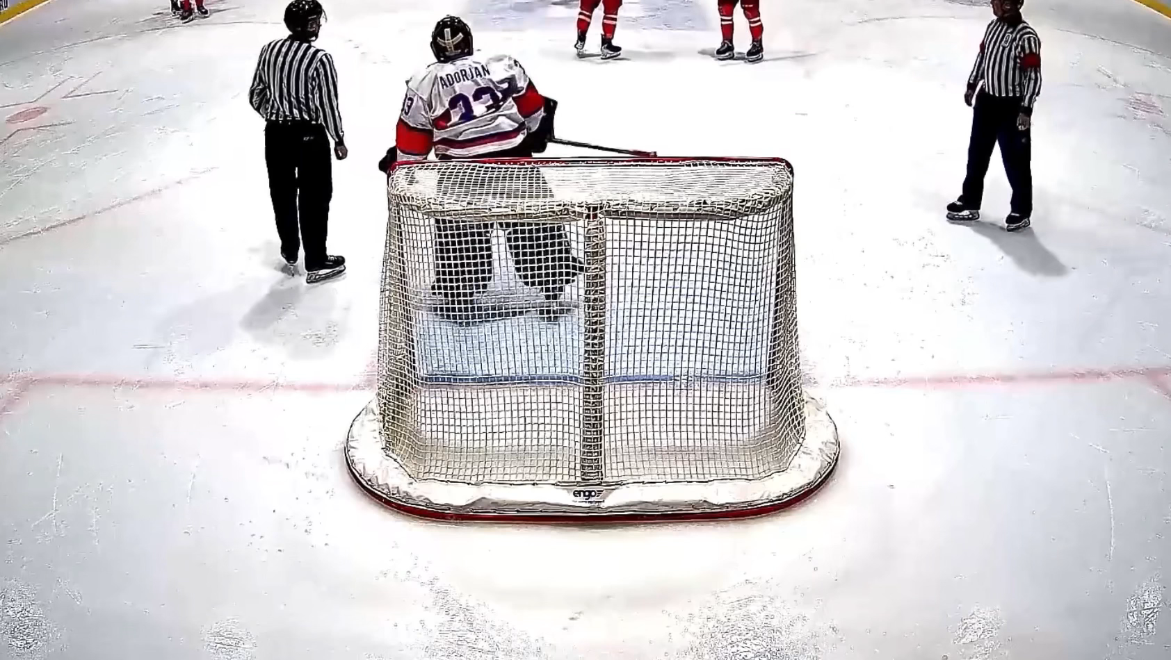 Örs Adorjan's rebound glove save