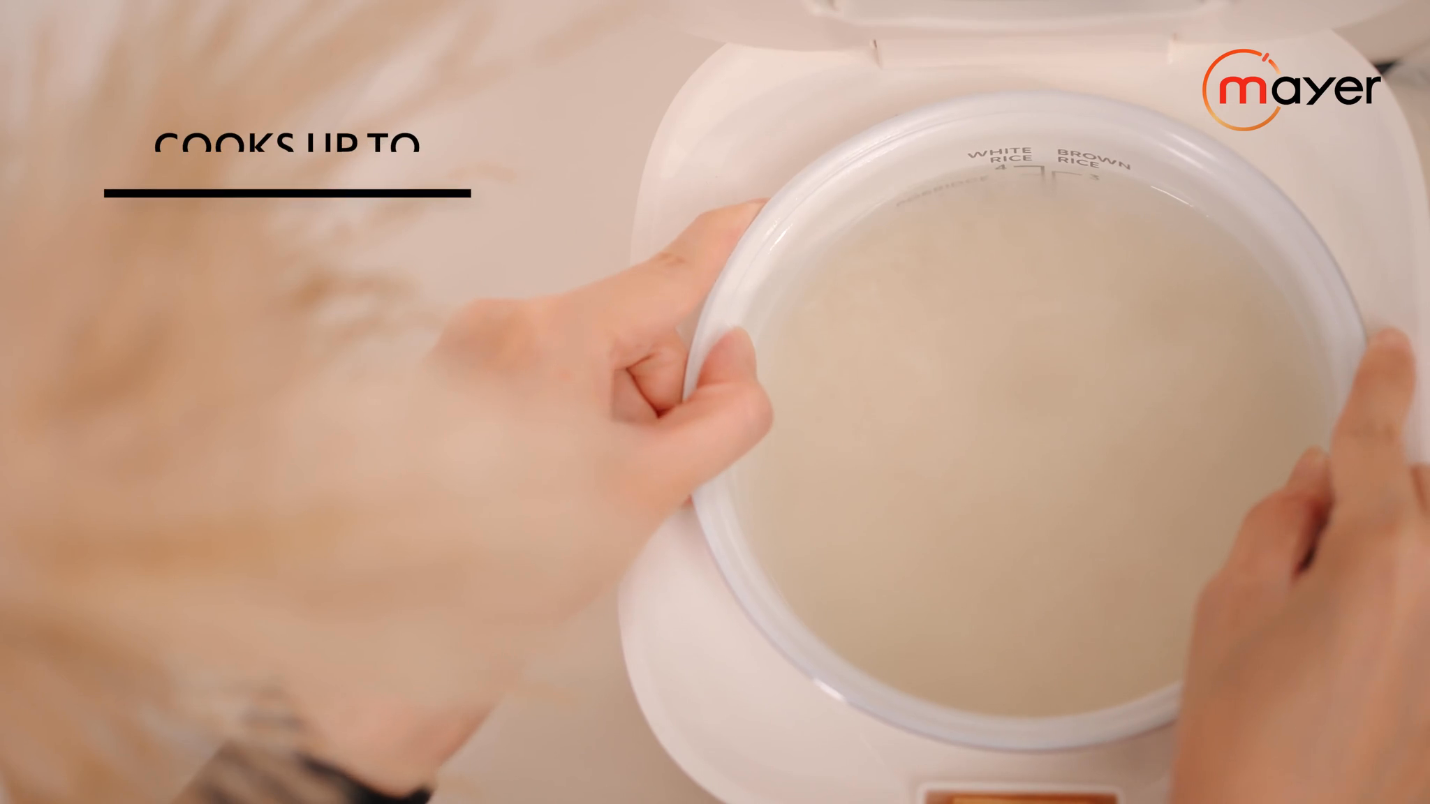 Mayer 0.8L Digital Rice Cooker - White