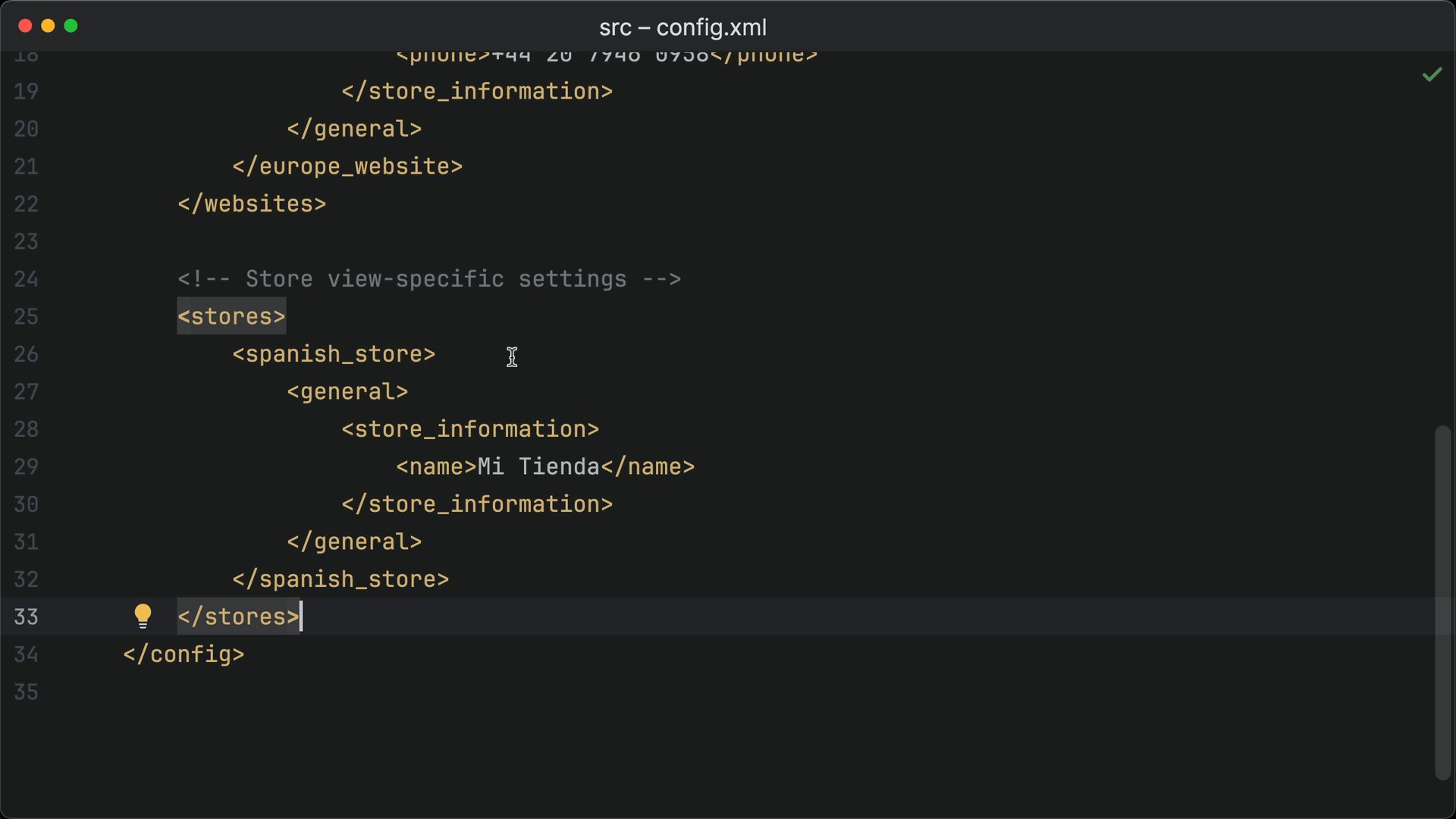 Configuring scope with XML in Magento