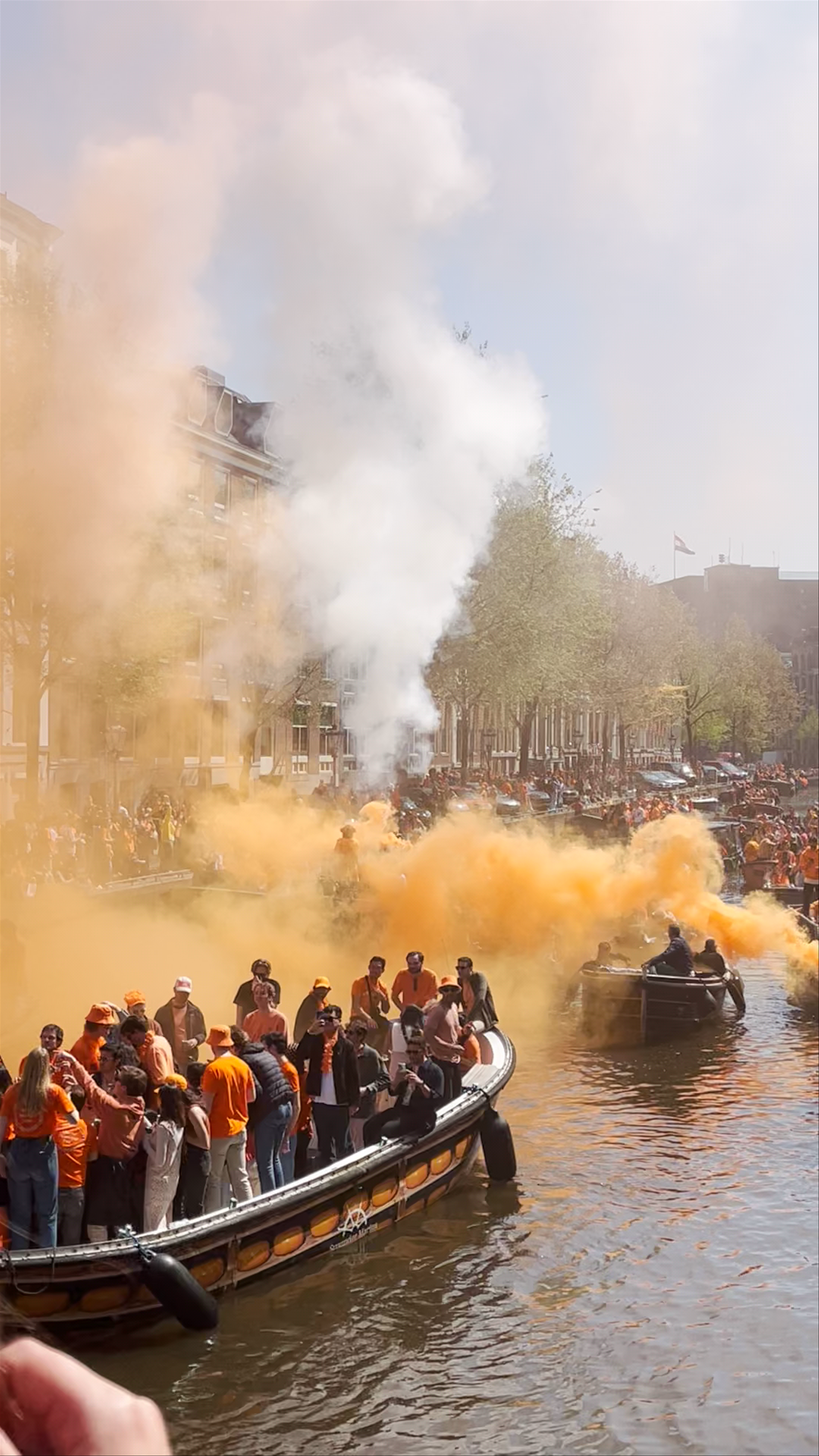 King's Day Celebration on the Canals of Amsterdam
